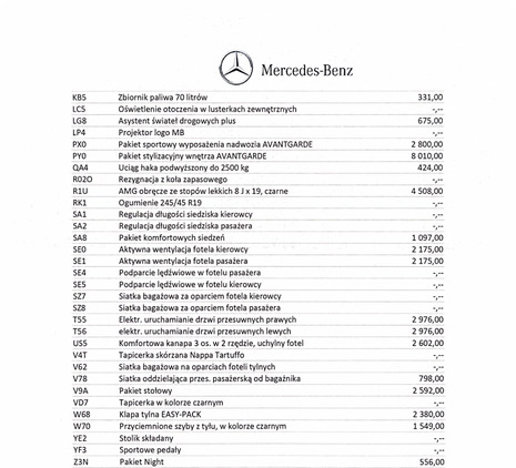 Mercedes-Benz Klasa V cena 389910 przebieg: 50000, rok produkcji 2022 z Lubniewice małe 596